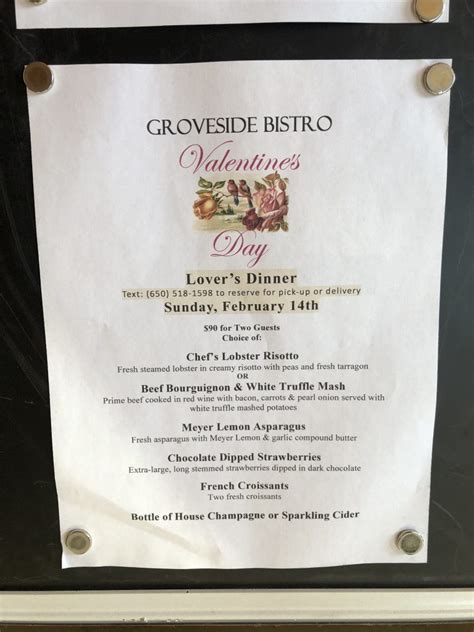 Groveside bistro  Forgot account? or